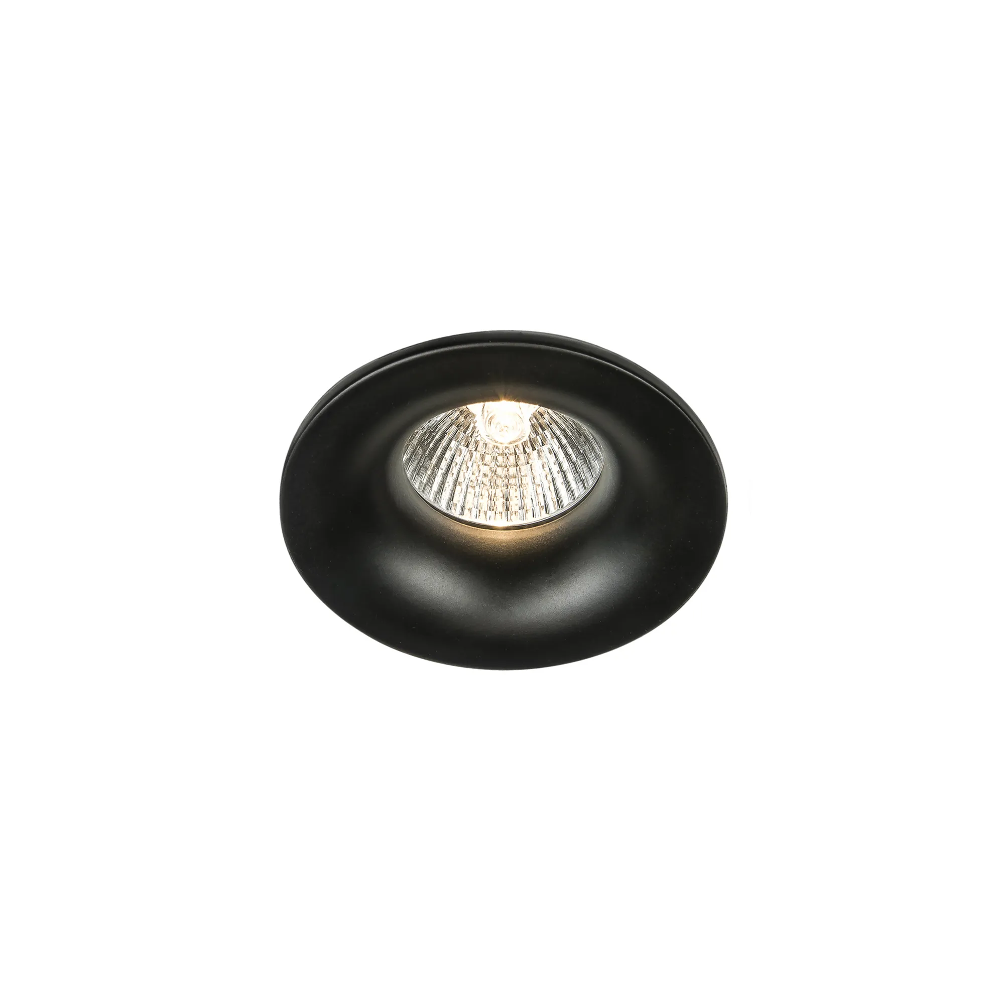 Bruve GU10 Recessed Round Matt Black IP65 Downlighter, Cut-Out 68mm DX200401  Dlux Bruve IP65